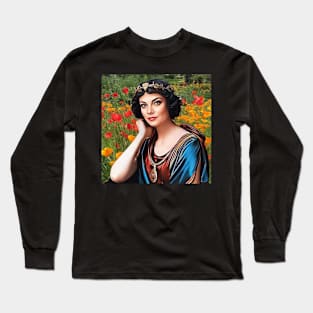 Woman Flower Long Sleeve T-Shirt